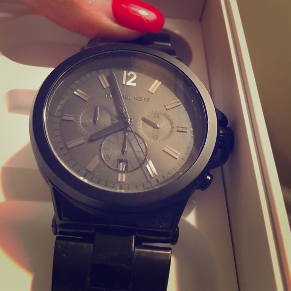 Michael Kors Accessories - Michael Kors Black Steel Watch